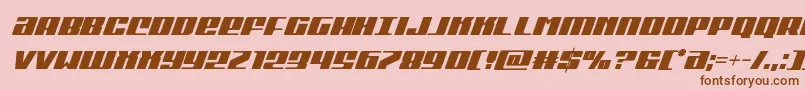 Шрифт Michigancondital – коричневые шрифты на розовом фоне