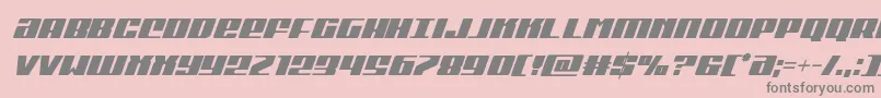 フォントMichigancondital – ピンクの背景に灰色の文字