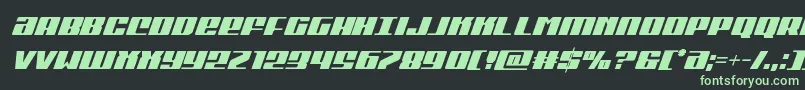 Шрифт Michigancondital – зелёные шрифты на чёрном фоне