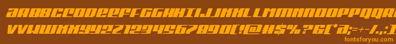 Michigancondital Font – Orange Fonts on Brown Background