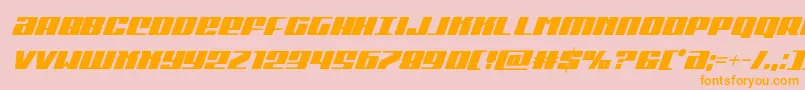 Michigancondital Font – Orange Fonts on Pink Background
