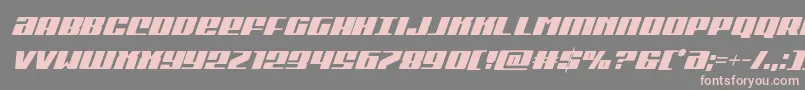 Michigancondital-Schriftart – Rosa Schriften auf grauem Hintergrund