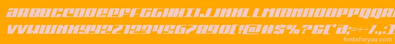 Michigancondital Font – Pink Fonts on Orange Background