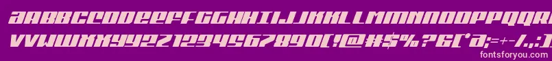 Michigancondital Font – Pink Fonts on Purple Background