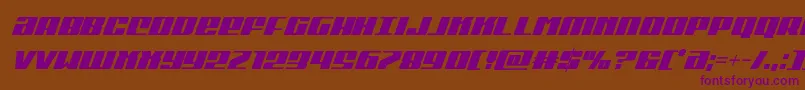 Michigancondital Font – Purple Fonts on Brown Background
