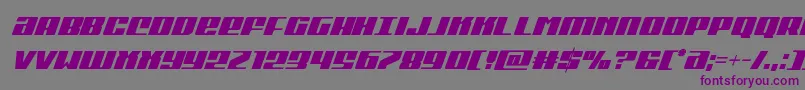 Michigancondital Font – Purple Fonts on Gray Background