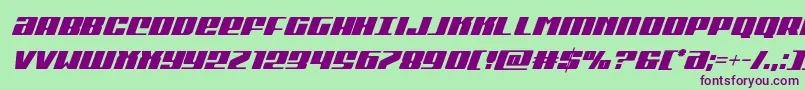 Michigancondital Font – Purple Fonts on Green Background