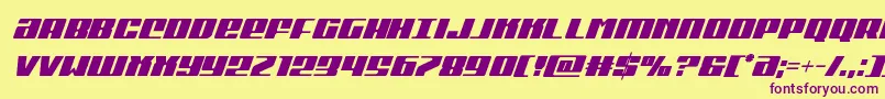 Michigancondital Font – Purple Fonts on Yellow Background