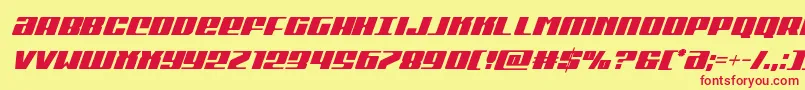 Michigancondital Font – Red Fonts on Yellow Background