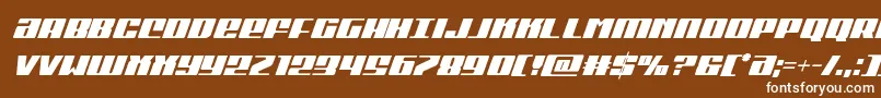 Шрифт Michigancondital – белые шрифты на коричневом фоне