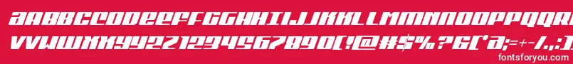 Michigancondital Font – White Fonts on Red Background
