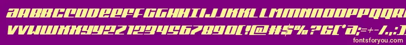 Michigancondital Font – Yellow Fonts on Purple Background