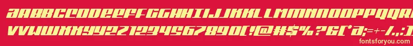Michigancondital Font – Yellow Fonts on Red Background
