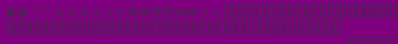 KrHalloweenSignsTwo Font – Black Fonts on Purple Background