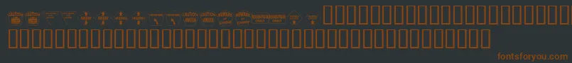 KrHalloweenSignsTwo Font – Brown Fonts on Black Background