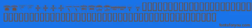 KrHalloweenSignsTwo Font – Brown Fonts on Blue Background