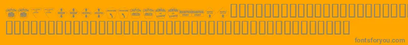 KrHalloweenSignsTwo Font – Gray Fonts on Orange Background