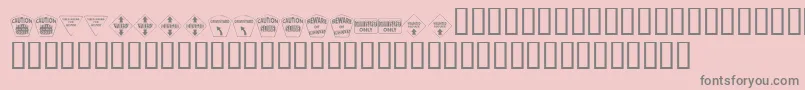KrHalloweenSignsTwo Font – Gray Fonts on Pink Background