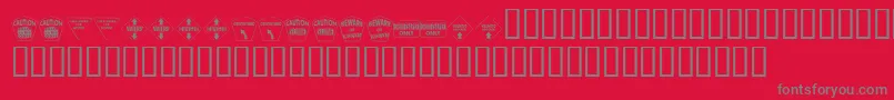 KrHalloweenSignsTwo Font – Gray Fonts on Red Background