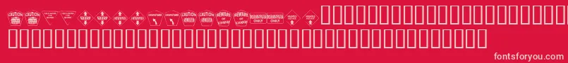 KrHalloweenSignsTwo Font – Pink Fonts on Red Background