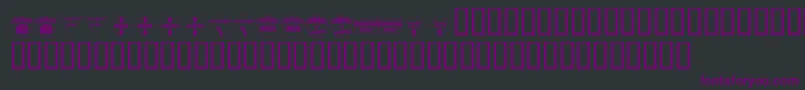 KrHalloweenSignsTwo Font – Purple Fonts on Black Background