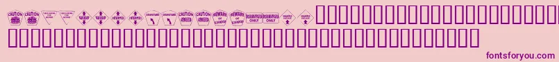 KrHalloweenSignsTwo Font – Purple Fonts on Pink Background