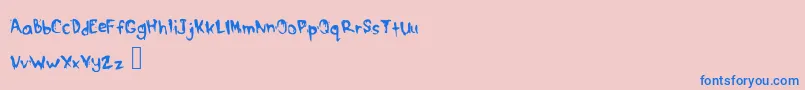 DrippymcdripNm Font – Blue Fonts on Pink Background