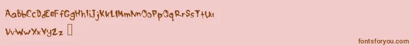 DrippymcdripNm Font – Brown Fonts on Pink Background