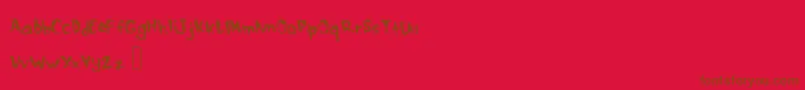 DrippymcdripNm Font – Brown Fonts on Red Background