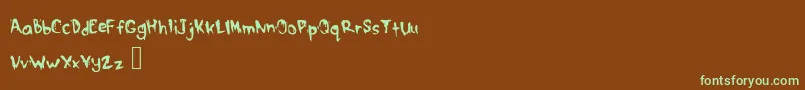 DrippymcdripNm Font – Green Fonts on Brown Background