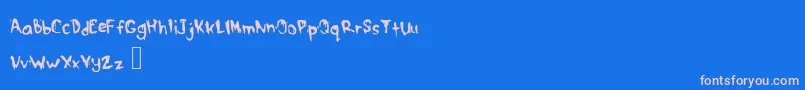 DrippymcdripNm-Schriftart – Rosa Schriften auf blauem Hintergrund