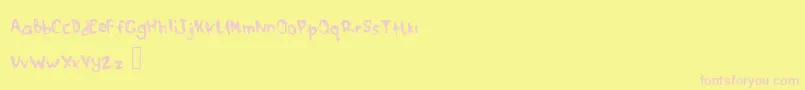 DrippymcdripNm Font – Pink Fonts on Yellow Background