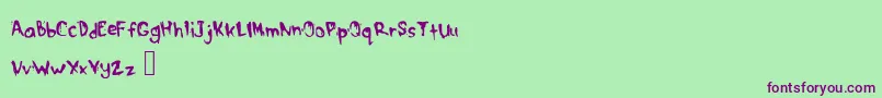 DrippymcdripNm Font – Purple Fonts on Green Background