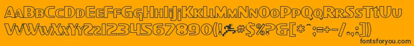 Police SfIntellivisedOutline – polices noires sur fond orange