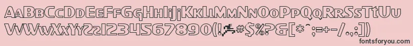 SfIntellivisedOutlineフォントについての詳細 フォントSfIntellivisedOutline – ピンクの背景に黒い文字