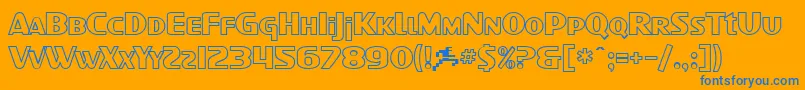 SfIntellivisedOutline Font – Blue Fonts on Orange Background