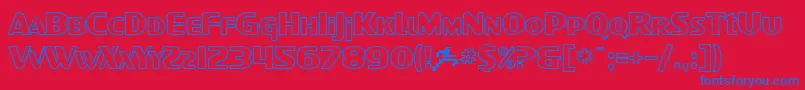 SfIntellivisedOutline Font – Blue Fonts on Red Background