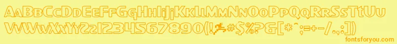 More about SfIntellivisedOutline Font SfIntellivisedOutline Font – Orange Fonts on Yellow Background