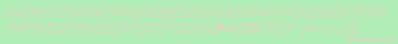 Шрифт SfIntellivisedOutline – розовые шрифты на зелёном фоне
