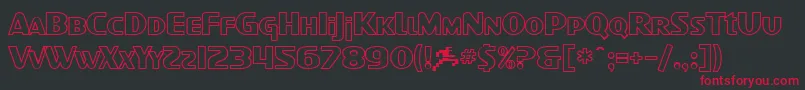 SfIntellivisedOutline Font – Red Fonts on Black Background