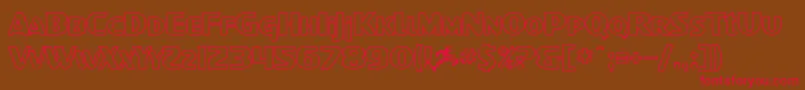 SfIntellivisedOutline Font – Red Fonts on Brown Background