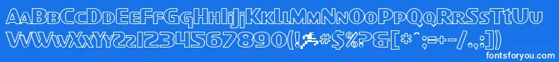 SfIntellivisedOutline Font – White Fonts on Blue Background