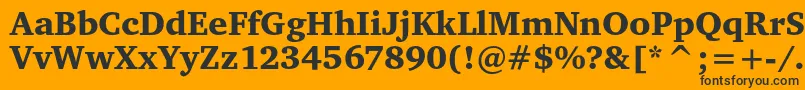 Charteritcblack Font – Black Fonts on Orange Background