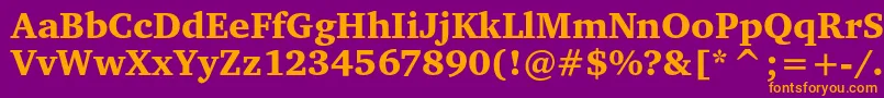 Charteritcblack Font – Orange Fonts on Purple Background