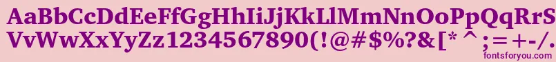 Charteritcblack Font – Purple Fonts on Pink Background