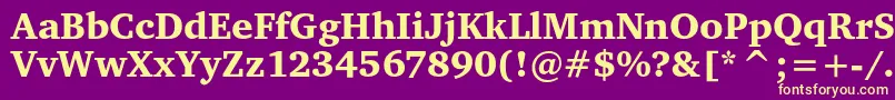 Charteritcblack Font – Yellow Fonts on Purple Background