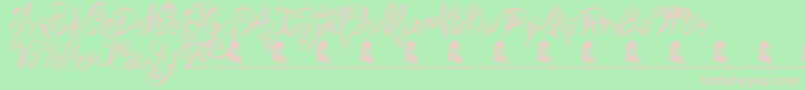 SwirlyShirley Font – Pink Fonts on Green Background