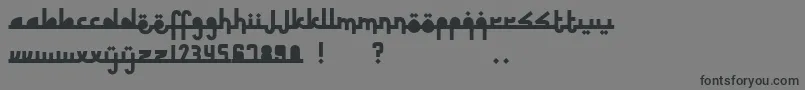 フォントRevolusiTimurTengah – 黒い文字の灰色の背景