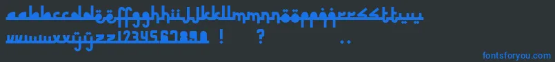 RevolusiTimurTengah Font – Blue Fonts on Black Background