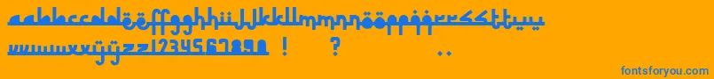 RevolusiTimurTengah Font – Blue Fonts on Orange Background